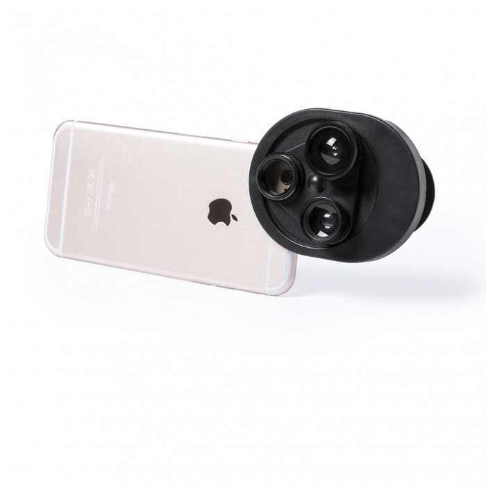 Lentes Universales Bagly de lentes universales 4 en 1 para smartphone. Lentes para móviles promocionales personalizadas. Regalos de empresa y corporativos personalizados