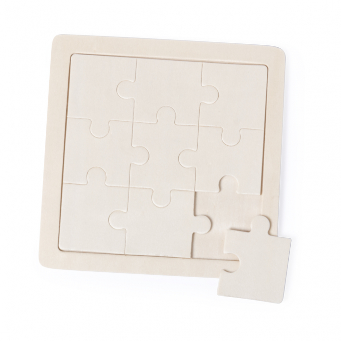 Puzzle Sutrox de madera con 9 piezas totalmente personalizable para despertar el ingenio y habilidad de los más pequeños. Puzzles madera promocionales personalizados. Regalos de empresa y corporativos personalizados