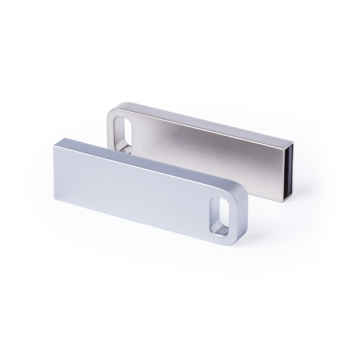 Memoria USB Ditop 16GB, de acabado metálico en mate y diseño minimalista, diseñada para llevar en el llavero. Memorias usb para llavero promocionales personalizadas. Regalos de empresa y corporativos personalizados