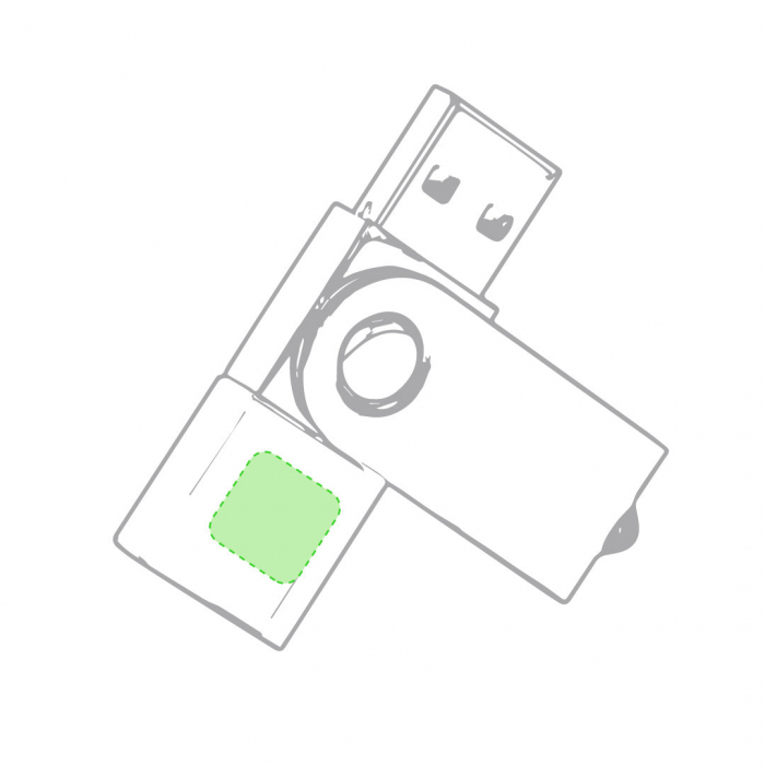 Memoria USB Horiox 16Gb de capacidad, con mecanismo giratorio. Memorias usb giratorias promocionales personalizadas. Regalos de empresa y corporativos personalizados