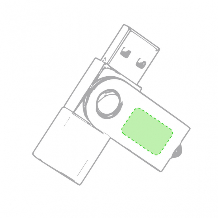 Memoria USB Horiox 16Gb de capacidad, con mecanismo giratorio. Memorias usb giratorias promocionales personalizadas. Regalos de empresa y corporativos personalizados