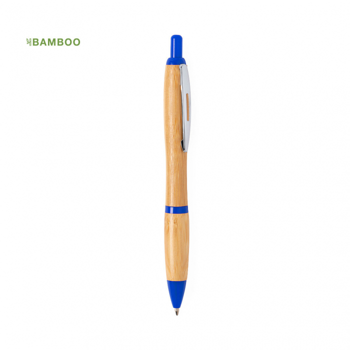 Bolígrafo Dafen con mecanismo pulsador de línea nature, con cuerpo en bambú. Bolígrafos promocionales personalizados. Regalos de empresa y corporativos personalizados