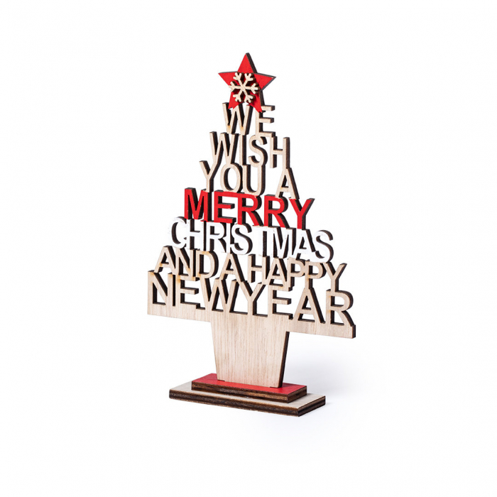 Árbol Navidad Sokin con mensaje troquelado. Arboles navideños promocionales personalizados. Regalos de empresa y corporativos personalizados