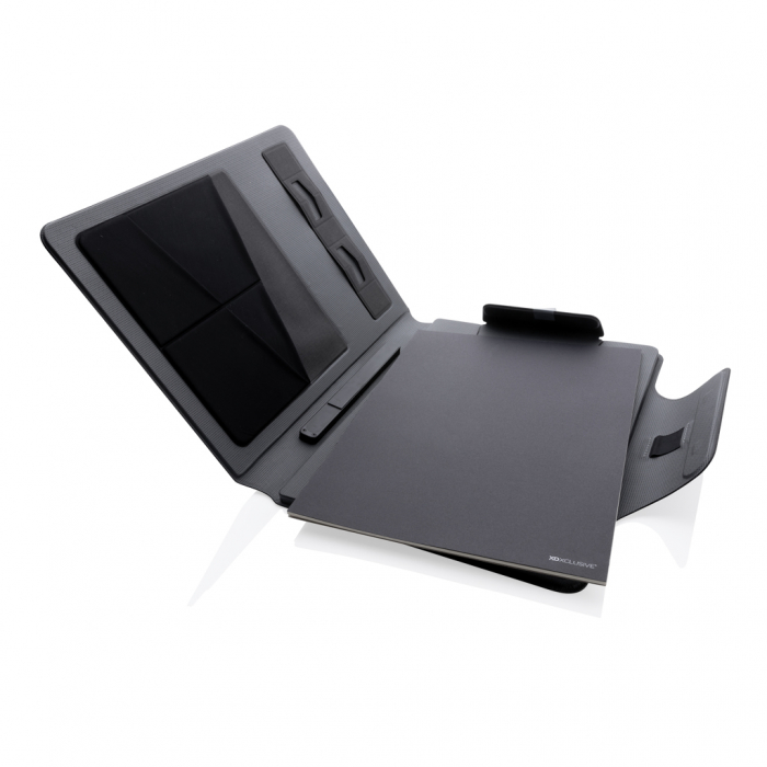 Portafolio Artic A4 de carga inalámbrica 10W. Portafolios A4 tecnológicos promocionales personalizados. Regalos de empresa y corporativos personalizados.