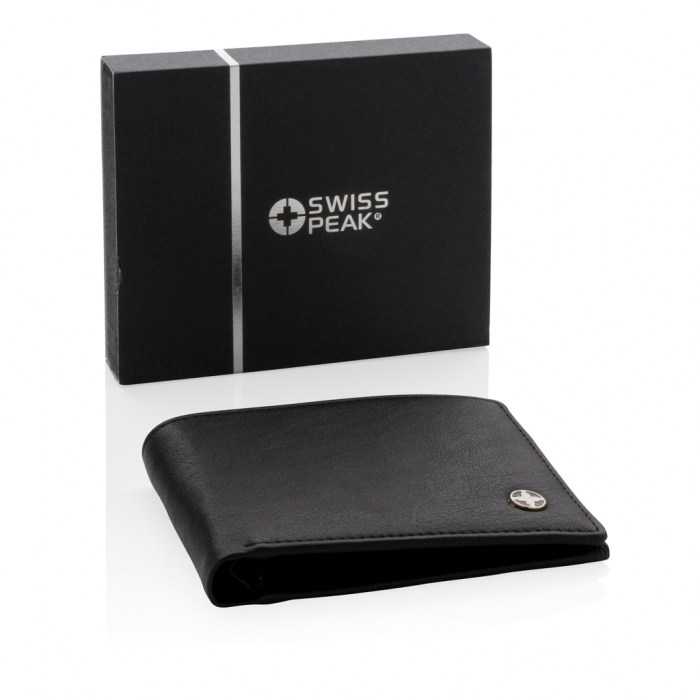Cartera RFID Swiss Peak anti escáner. Carteras seguras promocionales personalizadas. Regalos de empresa y corporativos personalizados.
