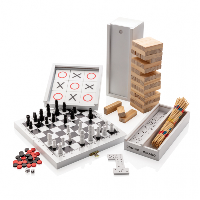 Juego Mikado/Domino en caja de madera. juegos de mesa promocionales personalizados. Regalos de empresa y corporativos personalizados.