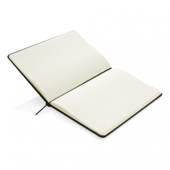 Cuaderno estándar A5 con tapa dura de PU. Blocs de notas A5 tapas duras promocionales personalizados. Regalos de empresa y corporativos personalizados.