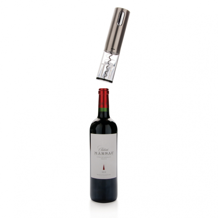 Abridor de vino eléctrico - USB recargable. Abridores botellas eléctricos promocionales personalizados. Regalos de empresa y corporativos personalizados.