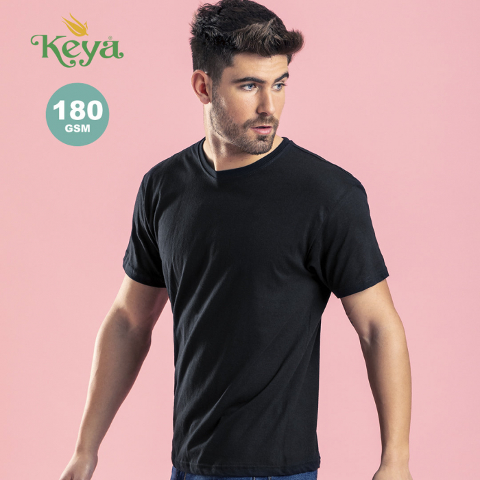 Camiseta Adulto Color keya MC180-OE en material 100% algodón heavy de 180g/m2. Camisetas hombre manga corta promocionales personalizadas. Regalos de empresa y corporativos personalizados