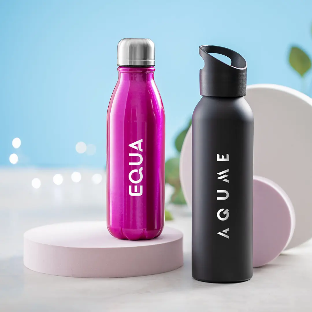 botellas de agua personalizadas con láser