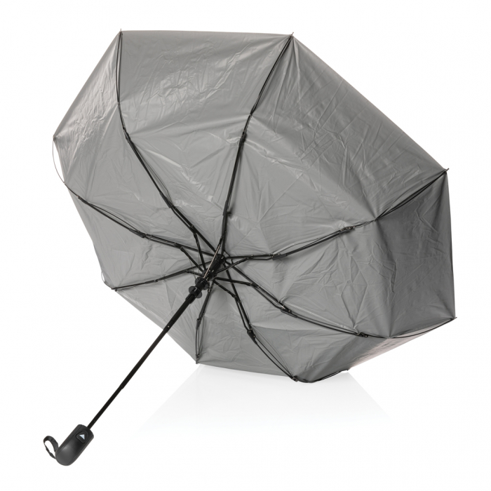 Mini paraguas 21" de 190T RPET bicolor Impact AWARE ™. Paraguas plegables minis promocionales personalizados. Regalos de empresa y corporativos personalizados.