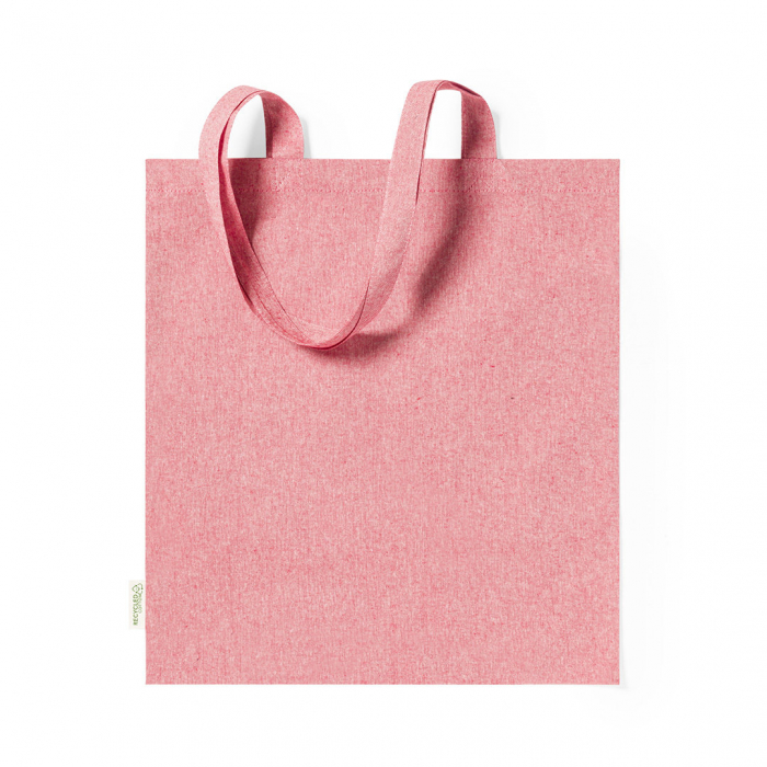 Bolsa Rassel fabricada en material100% algodón reciclado de 140g/m2. Bolsas tote bag asas largas promocionales personalizadas. Regalos de empresa y corporativos personalizados