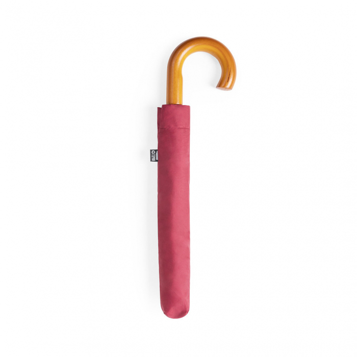 Paraguas Branit plegable de línea nature de 100cm de diámetro. Paraguas plegables promocionales personalizados. Regalos de empresa y corporativos personalizados