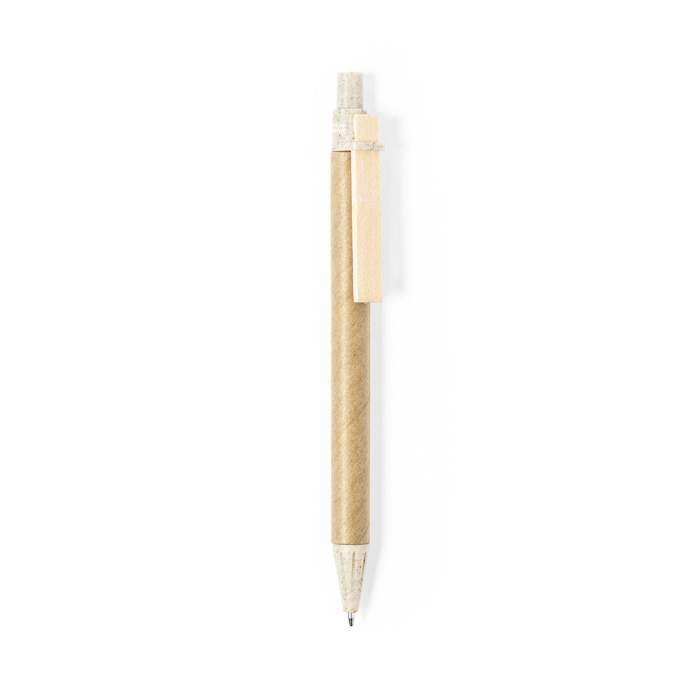 Bolígrafo Nazgun de línea nature con mecanismo pulsador. Bolígrafos baratos promocionales personalizados. Regalos de empresa y corporativos personalizados