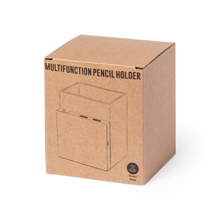 Lapicero Multifunción Sondur 4 en 1 de línea nature fabricado en cartón reciclado. Porta lápices multifunciones promocionales personalizados. Regalos de empresa y corporativos personalizados.