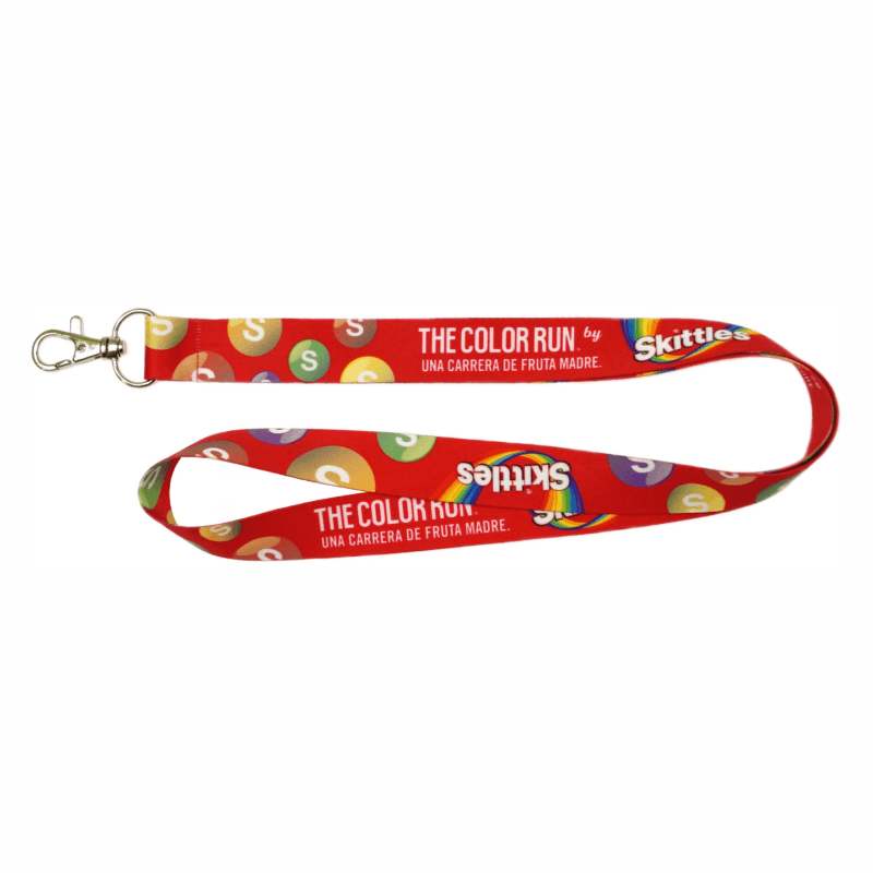 Lanyard clásico con mosquetón personalizados a todo color por las dos caras