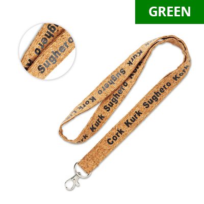 Lanyard de corcho. Cintas para el cuello personalizadas