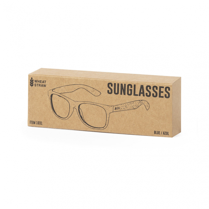Gafas Sol Mirfat de línea nature con protección UV400 y lentes en color negro. Gafas de sol promocionales personalizadas. Regalos de empresa y corporativos personalizados