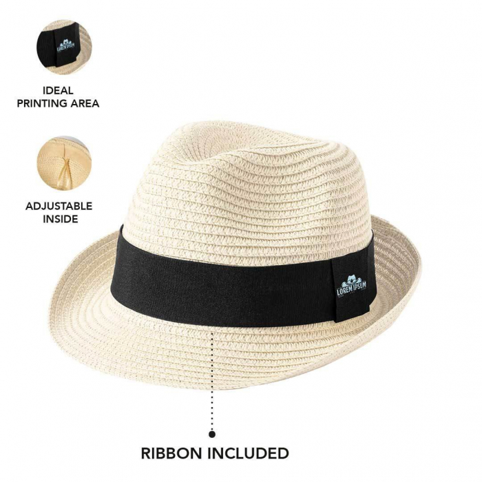 Sombrero Ranyit de alta calidad en material sintético. Sombreros ajustables promocionales personalizados. Regalos de empresa y corporativos personalizados.