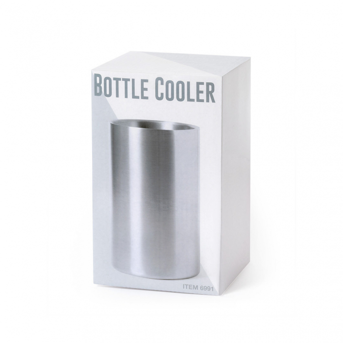 Enfriador Nohan fabricado en acero inox de acabado mate para 1 botella. Enfriadores Botellas promocionales personalizados, Regalos de empresa y corporativos personalizados