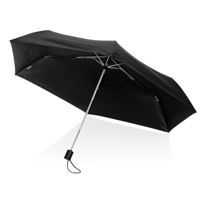 Paraguas ultraligero automático de 20,5" SP Aware™ RPET. Paraguas plegables ultraligeros promocionales personalizados. Regalos de empresa y corporativos personalizados.