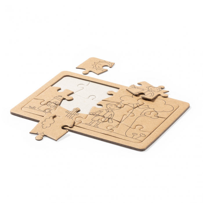 Set Puzzles Clavier de línea nature fabricados en cartón reciclado. Sets puzzles infantiles promocionales personalizados. Regalos de empresa y corporativos personalizados