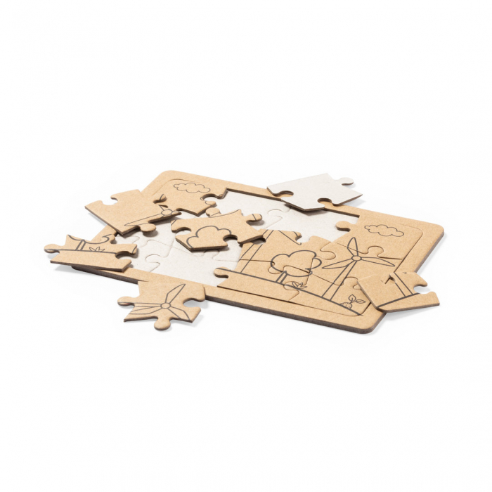Set Puzzles Clavier de línea nature fabricados en cartón reciclado. Sets puzzles infantiles promocionales personalizados. Regalos de empresa y corporativos personalizados