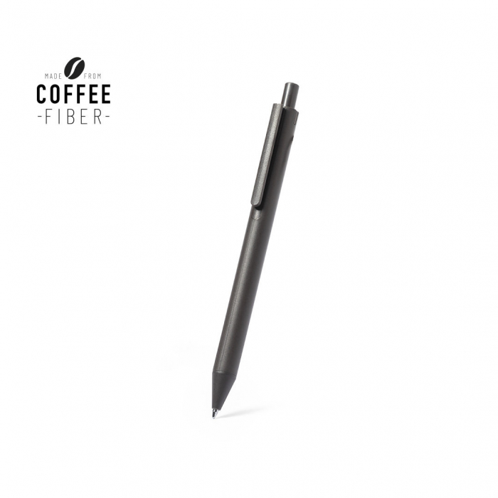 Bolígrafo Bropex de línea nature, con cuerpo fabricado en fibra de café y detalles a juego. Bolígrafos nature promocionales personalizados. Regalos de empresa y corporativos personalizados