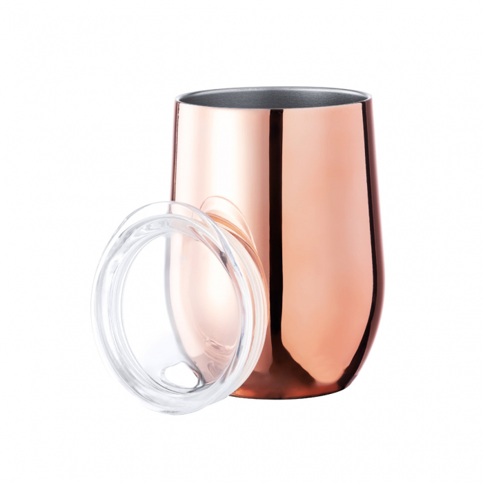 Vaso Térmico Duglas de acero inox de doble pared y 350ml de capacidad, con recubrimiento exterior de cobre galvanizado. Vasos promocionales personalizados. Regalos de empresa y corporativos personalizados