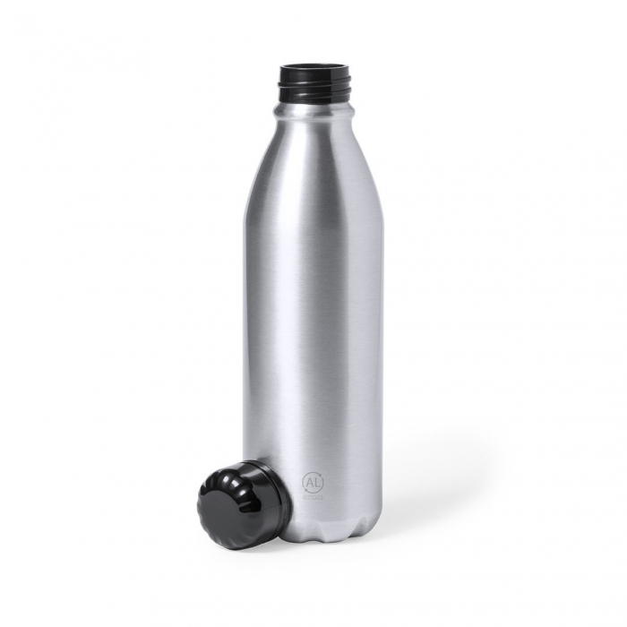 Bidón Kristum de 750 ml de capacidad. Fabricado en aluminio reciclado. Bidones promocionales personalizados. Regalos de empresa y corporativos personalizados