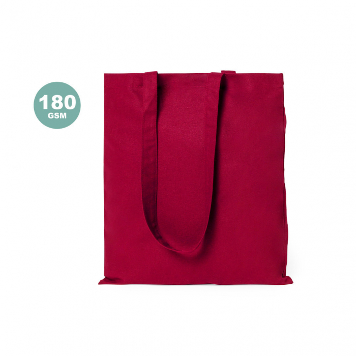 Bolsa Kaiba de asas largas fabricada en algodón 100% de 180g/m2. Bolsas tote bag promocionales personalizadas. Regalos de empresa y corporativos personalizados
