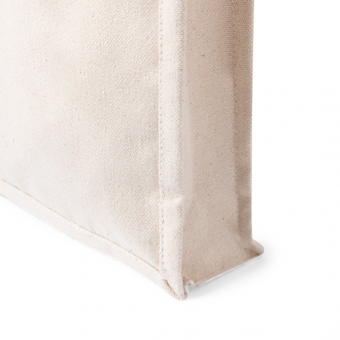 Bolsa Trokal fabricada en algodón 100%, de acabado natural y en gramaje extra de 310g/m2. Bolsas asas largas con bolsillos promocionales personalizadas. Regalos de empresa y corporativos personalizados