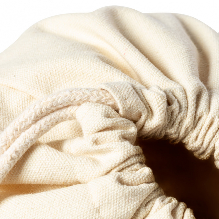 Mochila Serlen de cuerdas de línea nature fabricada en 100% algodón de 180g/m2. Mochilas de cuerdas personalizadas. Regalos de empresa y corporativos personalizados