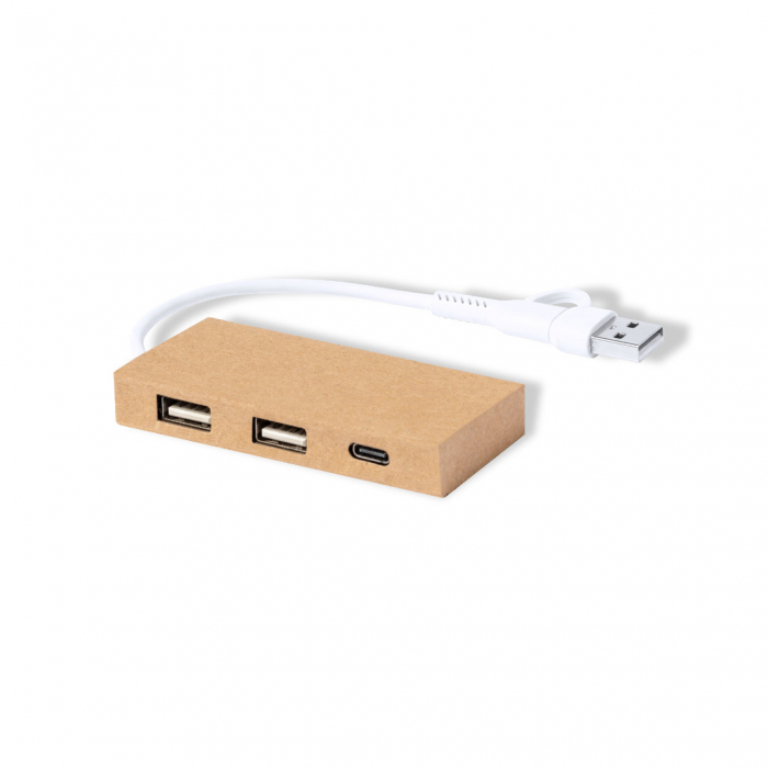 Puerto USB Hasgar fabricado en cartón reciclado. Puertos usb promocionales personalizados. Regalos de empresa y corporativos personalizados