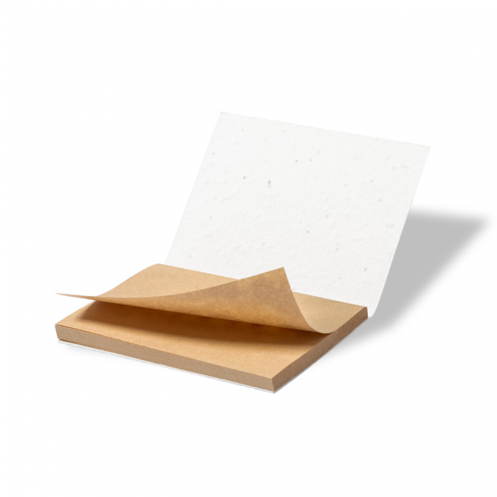 Bloc Notas Semillas Zomek de línea nature, con cubiertas fabricadas en papel semilla, reciclable y degradable. Blocs de notas de semillas promocionales personalizados. Regalos de empresa y corporativos personalizados