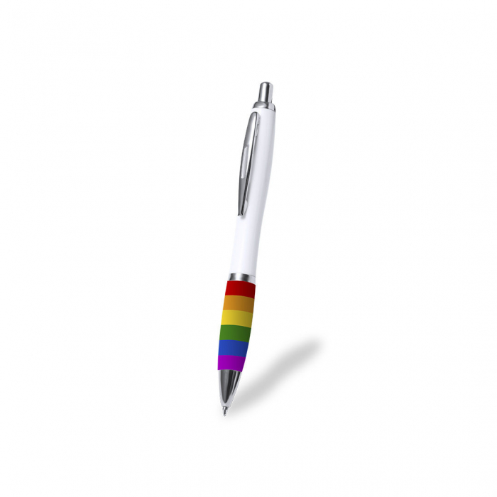 Bolígrafo Poison Rainbow con empuñadura multicolor. Bolígrafos promocionales personalizados. Regalos de empresa y corporativos personalizados