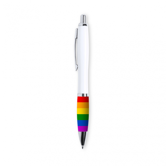 Bolígrafo Poison Rainbow con empuñadura multicolor. Bolígrafos promocionales personalizados. Regalos de empresa y corporativos personalizados
