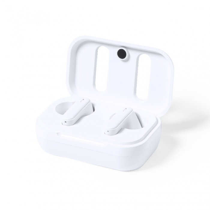 Auriculares Shizar RCS intraurales Bluetooth promocionales personalizados. Auriculares para promociones que se oyen muy bien.