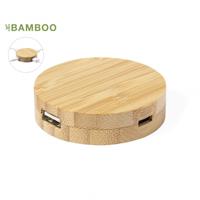 Puerto USB Lasiar de bambú promocional personalizado