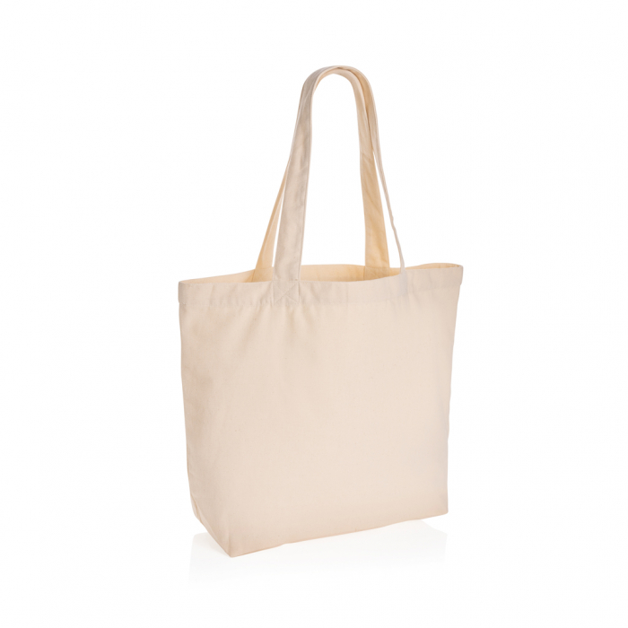 Bolsa compra de lona Impact Aware™ de 240 g/m² con bolsillo. Bolsas tote bag de lona reciclada promocionales personalizadas. Regalos de empresa y corporativos personalizados.