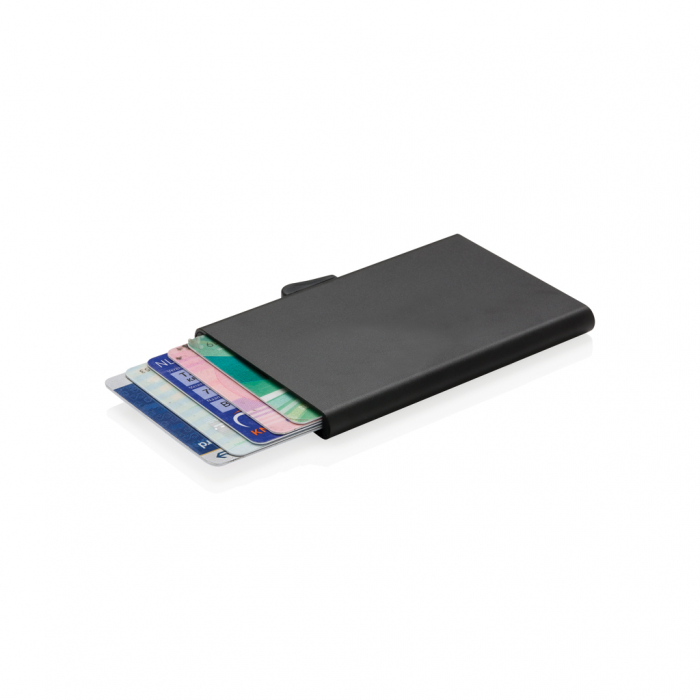 Tarjetero RFID C-Secure de aluminio. Tarjeteros para asegurar tus tarjetas promocionales personalizados. Regalos de empresa y corporativos personalizados.