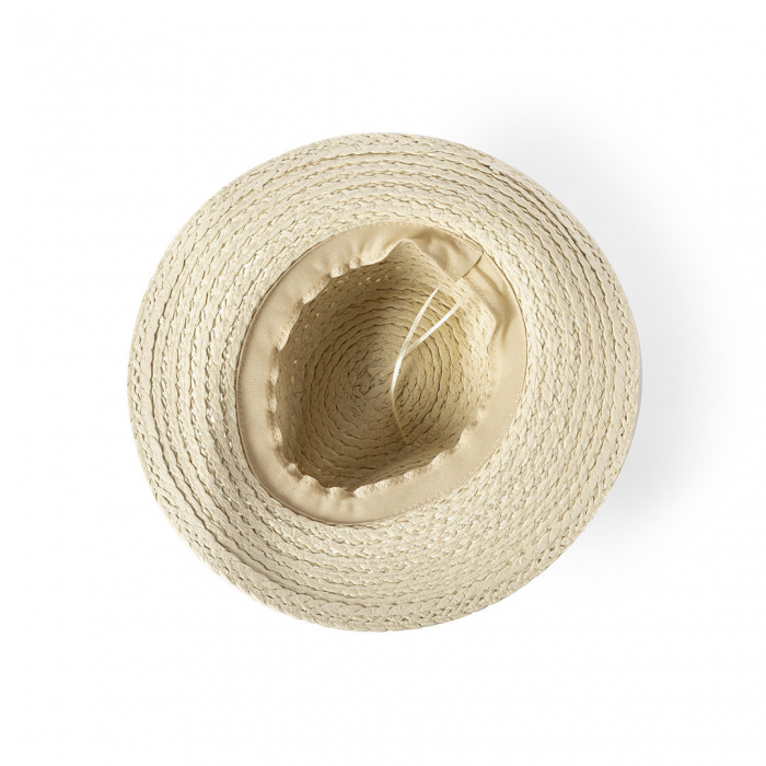 Sombrero Randolf de alta calidad en material sintético y acabado natural. Sombreros veraniegos promocionales personalizados. Regalos de empresa y corporativos personalizados.