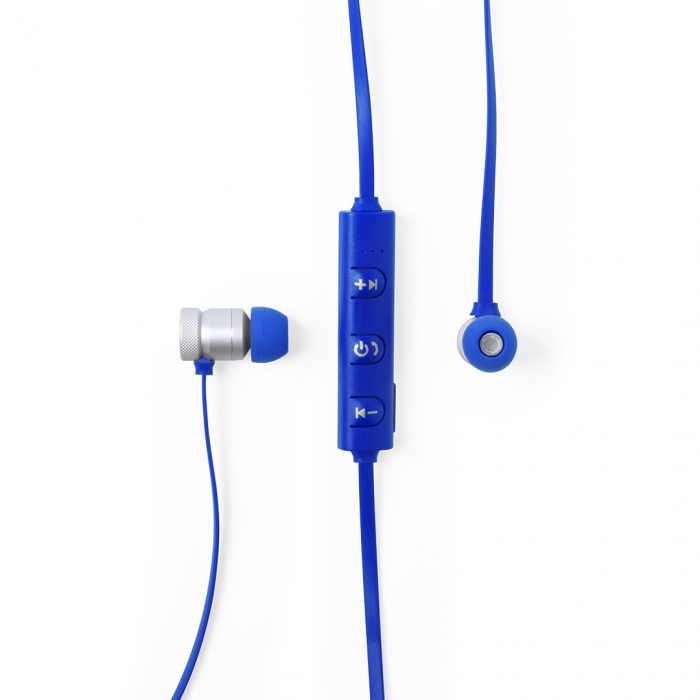 Auriculares Voltar intraurales con conexión Bluetooth®, suave cuerpo de aluminio e imanes de sujeción. Auriculares promocionales personalizados. Regalos de empresa y corporativos personalizados