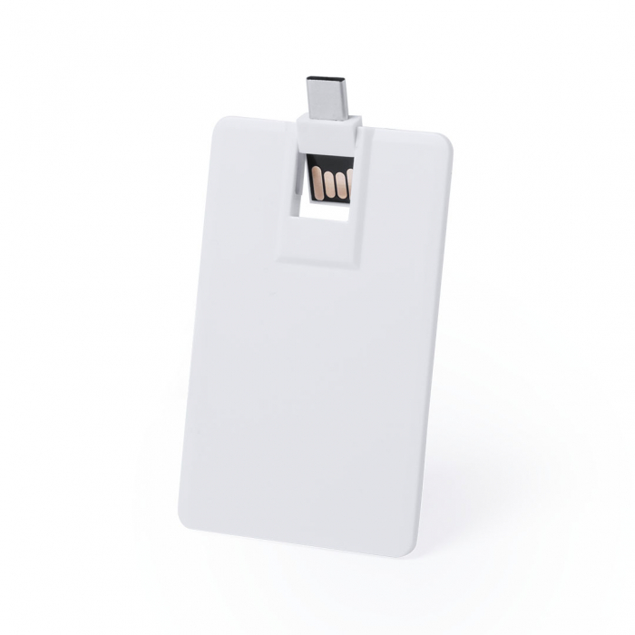 Memoria USB Milen 16Gb de capacidad, con conexión Tipo C y tecnología OTG. Memorias usb ultraplanas promocionales personalizadas. Regalos de empresa y corporativos personalizados