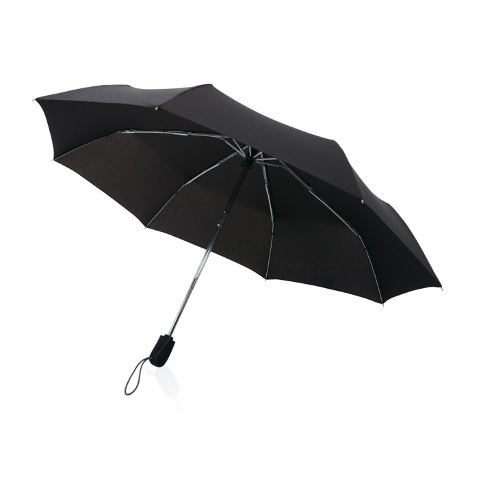 Paraguas automático Swiss Peak AWARE™ Traveler 21”. Paraguas automáticos promocionales personalizados. Regalos de empresa y corporativos personalizados.