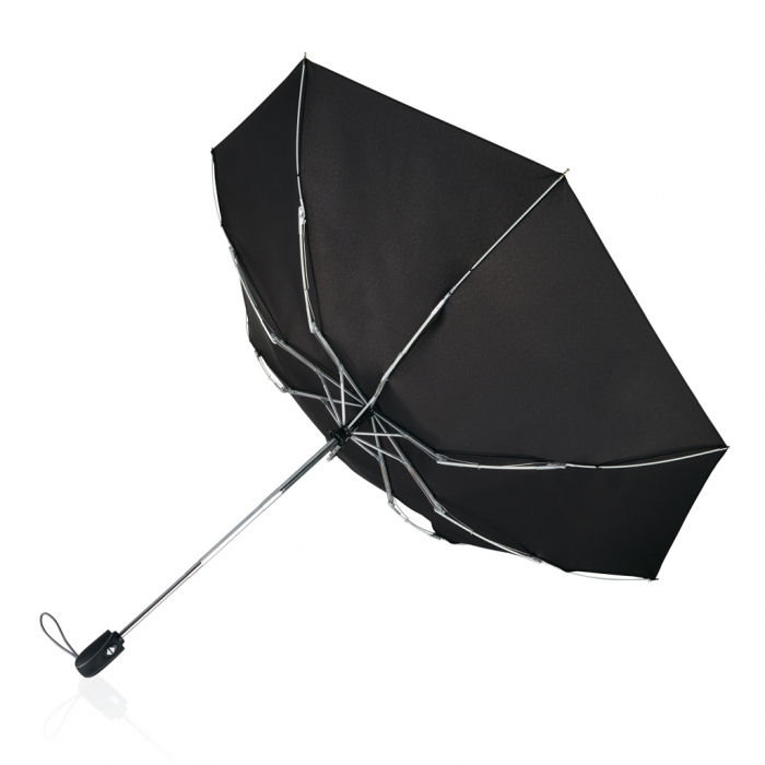 Paraguas automático Swiss Peak AWARE™ Traveler 21”. Paraguas automáticos promocionales personalizados. Regalos de empresa y corporativos personalizados.