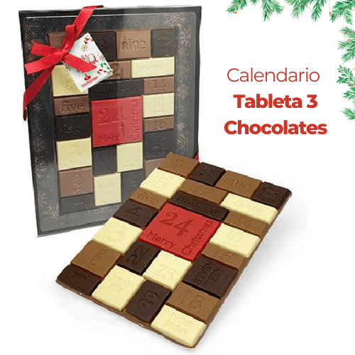 Calendario de adviento personalizado con forma de tableta de chocolate calendario de adviento personalizado para empresas | Regalos promocionales Navidad