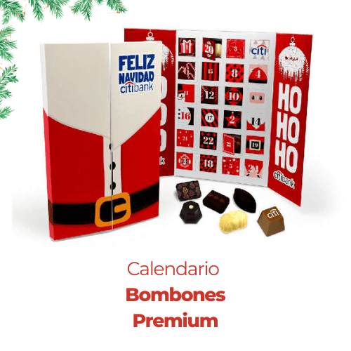 Calendario de adviento personalizado de bombones premium calendario de adviento personalizado para empresas | Regalos promocionales Navidad