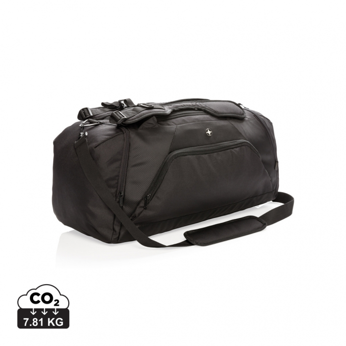 Bolsa y mochila deportiva Swiss Peak RFID. Bolsas mochilas deportivas con protección RFID promocionales personalizadas. Regalos de empresa y corporativos personalizados.