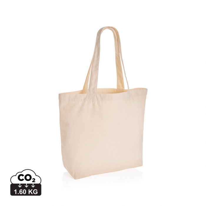 Bolsa compra de lona Impact Aware™ de 240 g/m² con bolsillo. Bolsas tote bag de lona reciclada promocionales personalizadas. Regalos de empresa y corporativos personalizados.